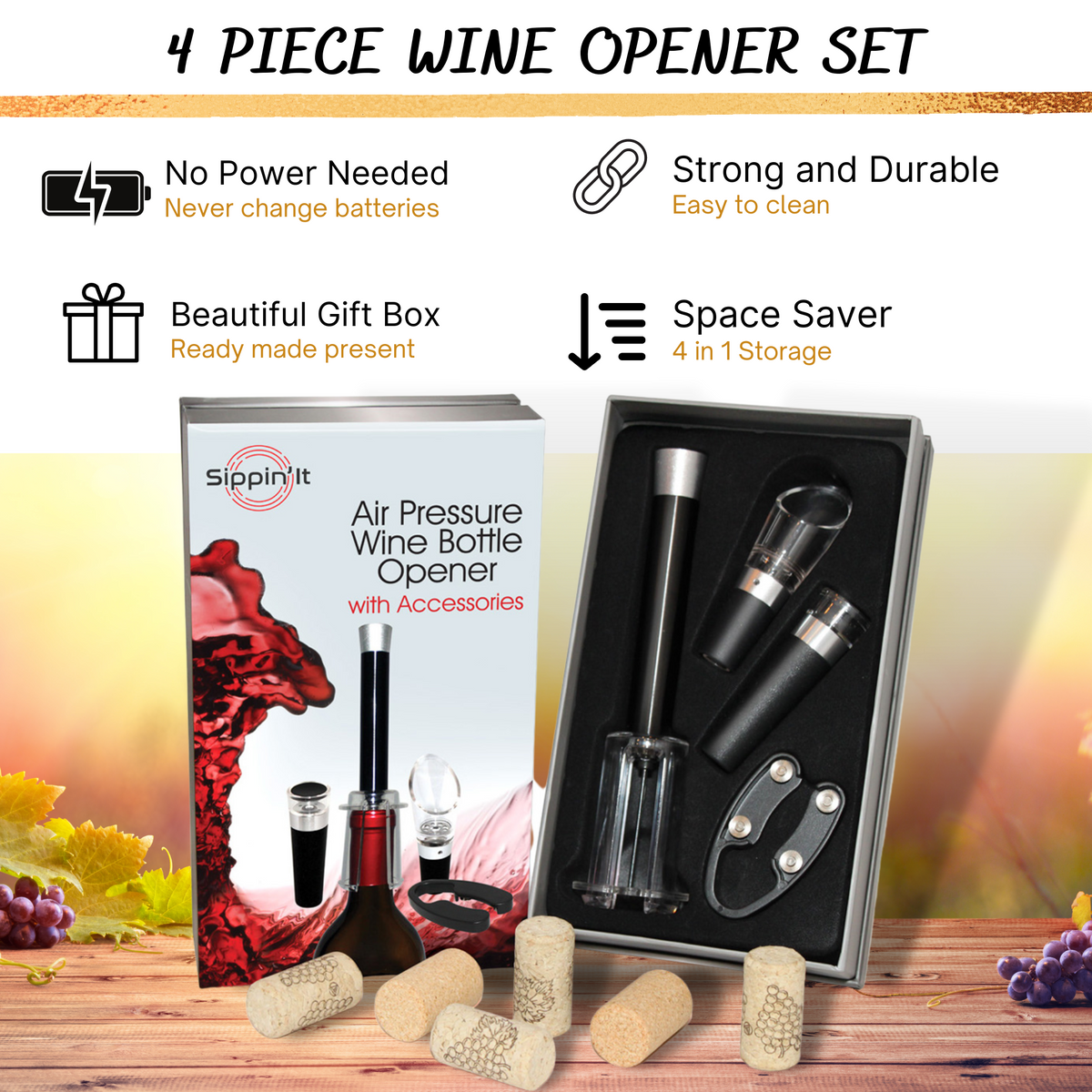 Air Pressure Bottle Opener - Wine Is Life Store