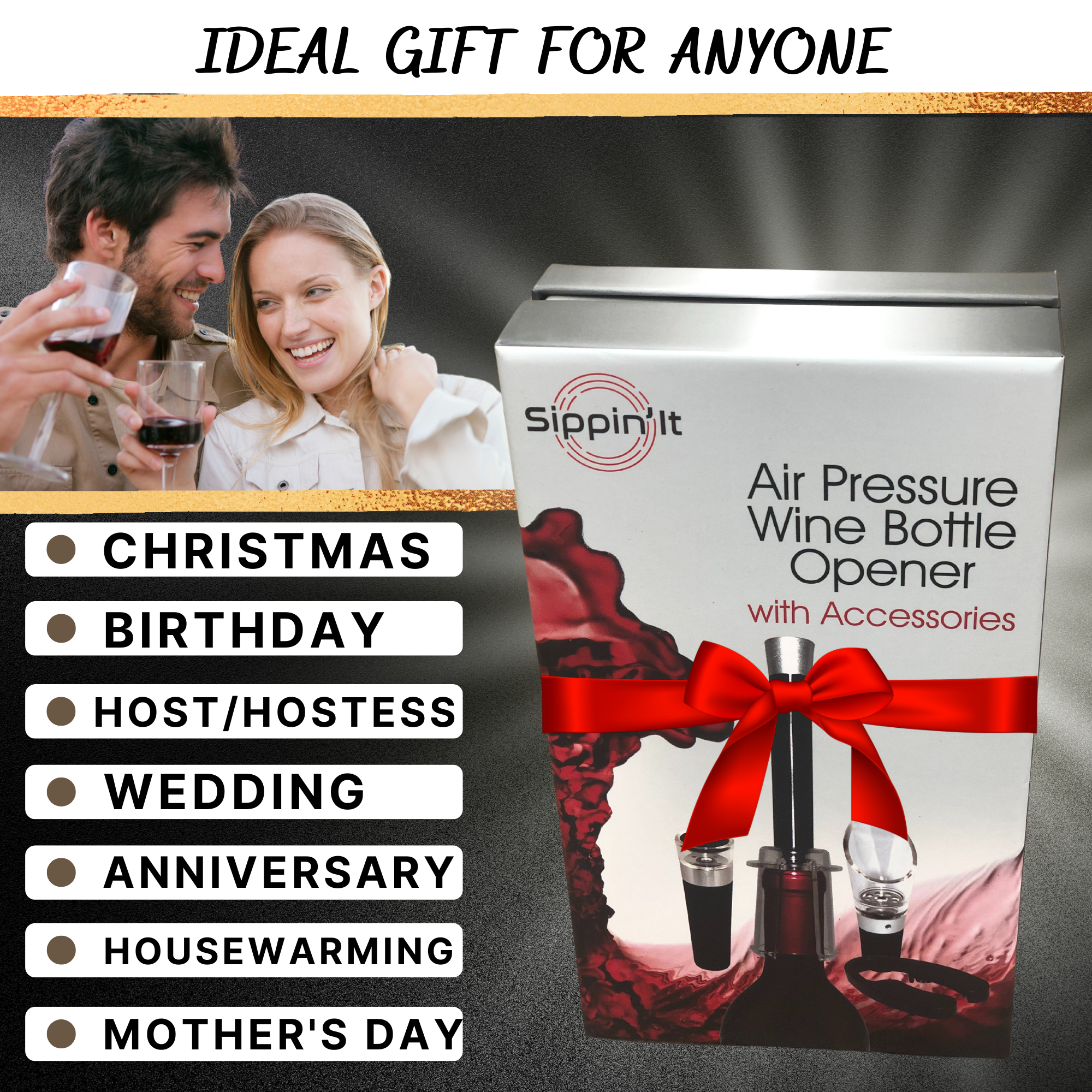 FOURKLEE-Wine Gift Box, Wine Opener Set, Wine Gift Set, Wine Kit, Wine  Accessories and Gifts, Wine Accessories Gift Set.